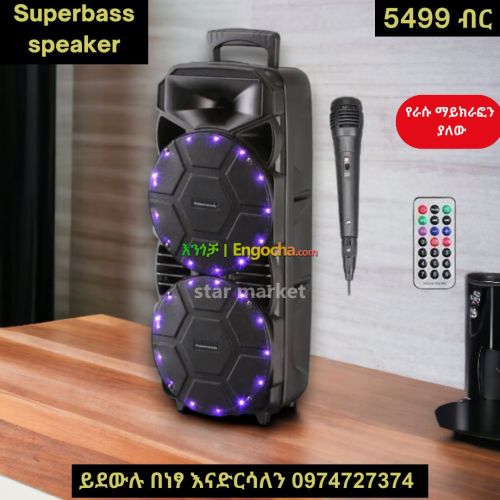 Super bass  wireless  speaker with microphones